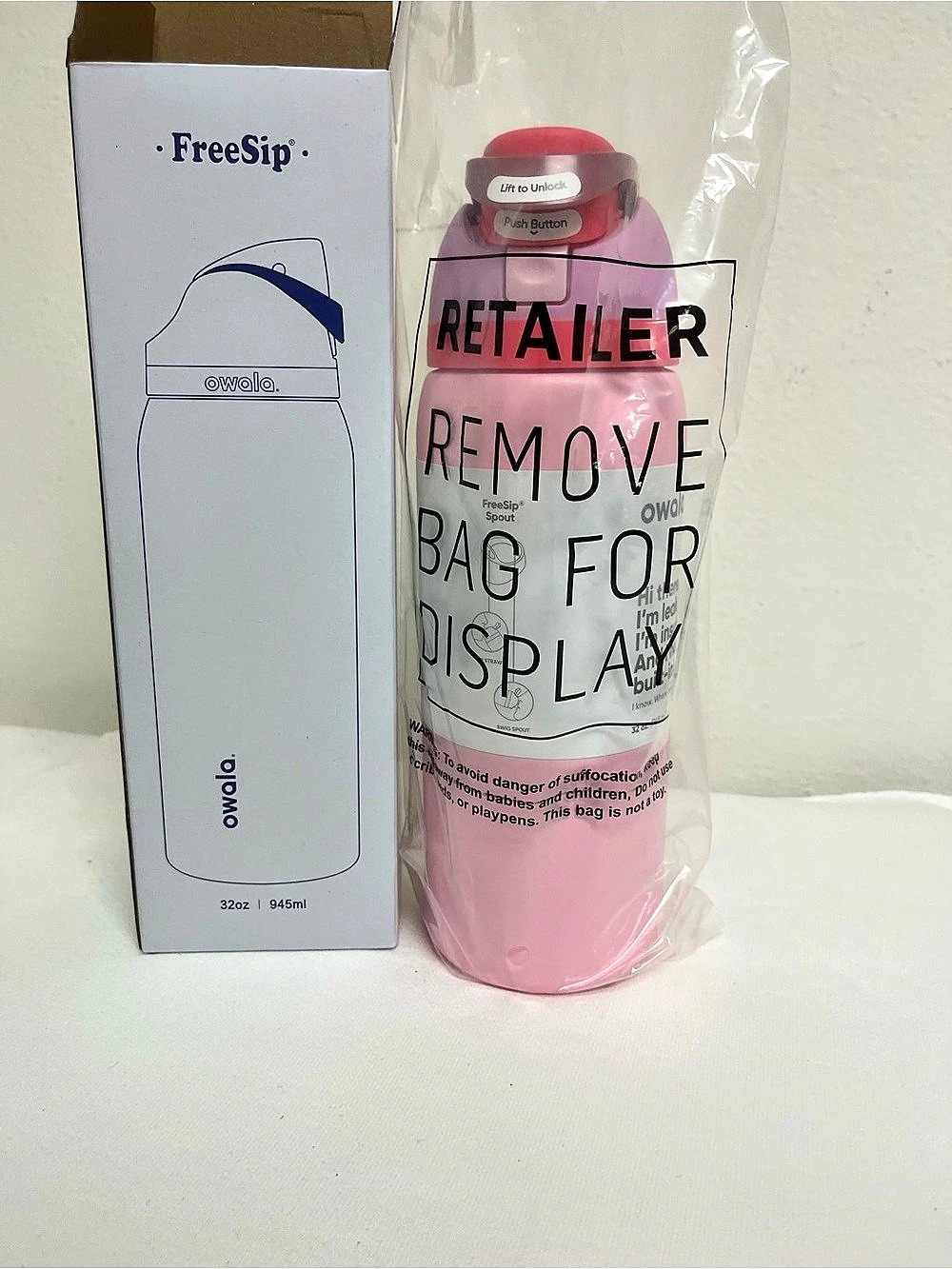 Owala FreeSip 32 oz Rosy Dreams Water Bottle Pink & Red